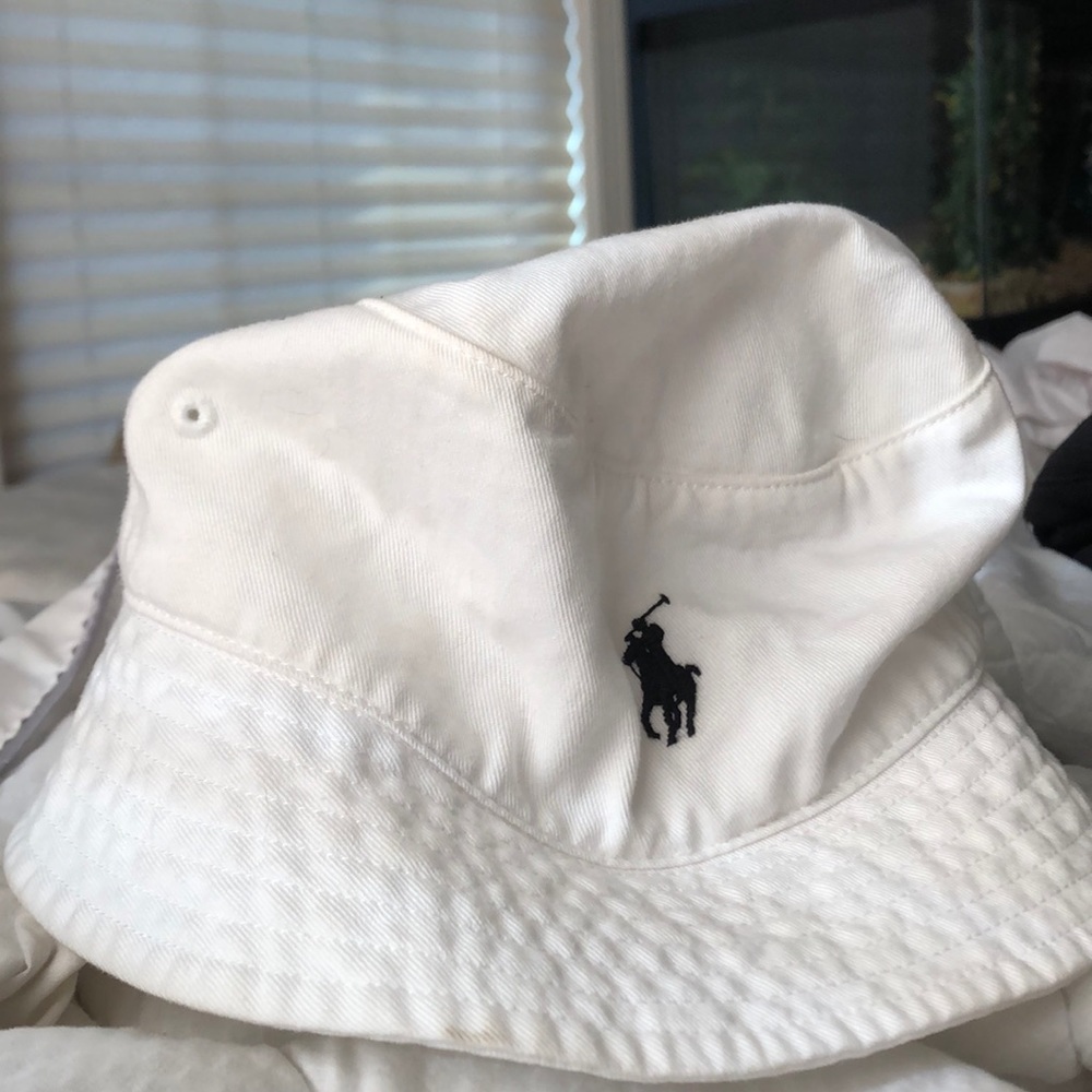 White Polo Bucket Hat